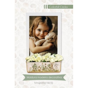 Moldura Páscoa e Vaso Flores