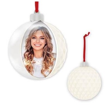 Bola de Natal Diamond Branca