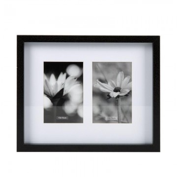 Moldura Caixa 2 Fotos Preta
