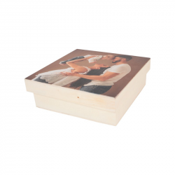 Caixa 16x16x4cm em madeira