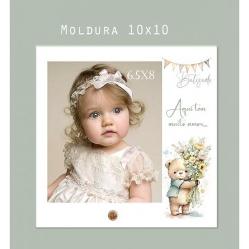 Mini Moldura Batizado Bear